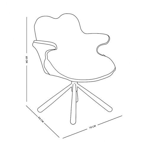 كرسي دوار عصري مع قماش قابل للأزالة بيج