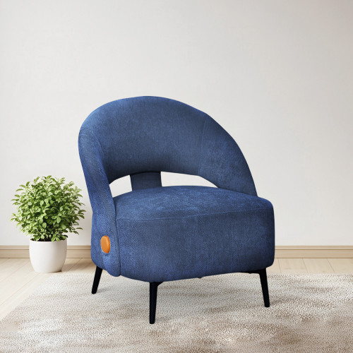 كرسي مفرد فاخر قماشي أزرق كرسي مفرد فاخر قماشي أزرق