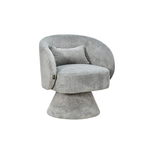 كرسي مفرد دوار فاخر قماشي رمادي كرسي مفرد دوار فاخر قماشي رمادي