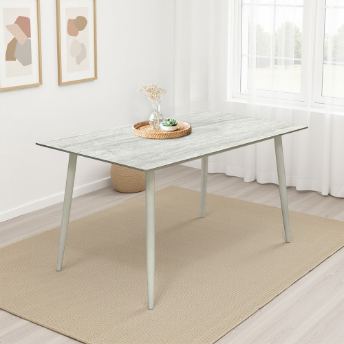 طاولة طعام مفرد خشبية رمادي 80×140 سم