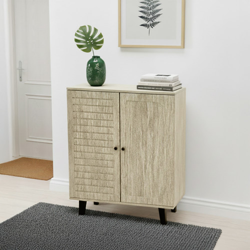 خزانة متعددة الاستخدام خشبية بيج 80 سم