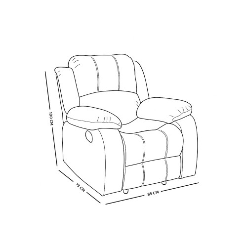 كرسي استرخاء ثابت قماش كافيه كرسي استرخاء ثابت قماش كافيه