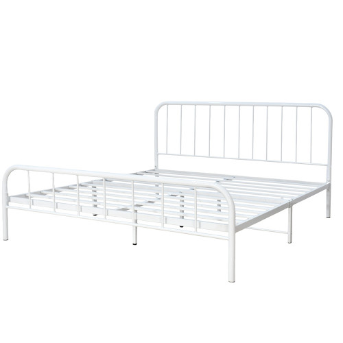 هيكل سرير معدني أبيض 180×200 سم هيكل سرير معدني أبيض 180×200 سم