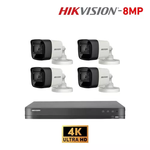 بكج 4 كاميرات 8 ميقا بوضوح 4k مع الرسيفر والهاردسك  بكج 4 كاميرات 8 ميقا بوضوح 4k مع الرسيفر والهاردسك
