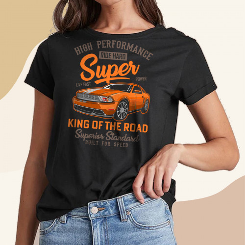 تيشيرت سيارة دوج شاجر برتقالي