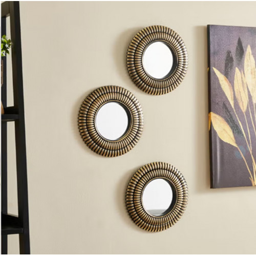 طقم مرايا 3 قطع من نوماد - 25 سم ذهبي 25سم طقم مرايا 3 قطع من نوماد - 25 سم ذهبي 25سم