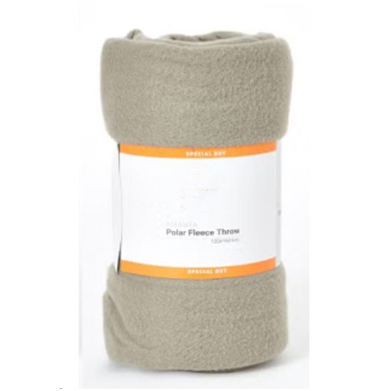 بطانية صوف خفيفة سادة من أتلانتا - 120x160 سم لون رمادي