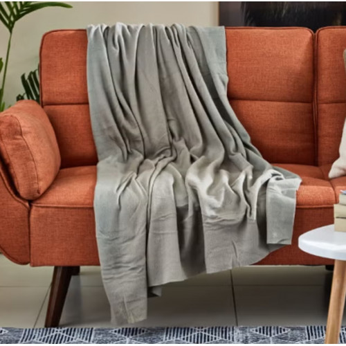 بطانية صوف خفيفة سادة من أتلانتا - 120x160 سم لون رمادي بطانية صوف خفيفة سادة من أتلانتا - 120x160 سم لون رمادي