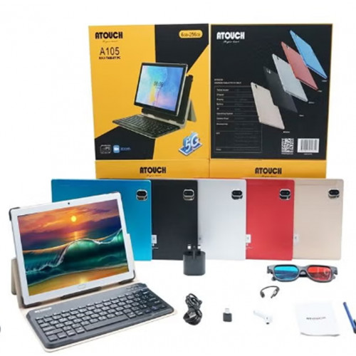 جهاز كمبيوتر تابلت A105 ماكس ذكي مقاس 10.1 بوصة يدعم تقنية 5G ثنائي الشريحة بذاكرة رام 6 جيجابايت وذاكرة روم 256 جيجابايت واتصال واي فاي ومعالج ثماني النواة يدعم التقريب بنظام تشغيل أندرويد 12.0 تاب مع لوحة مفاتيح بلوتوث (بلون أسود) جهاز كمبيوتر تابلت A105 ماكس ذكي مقاس 10.1 بوصة يدعم تقنية 5G ثنائي الشريحة بذاكرة رام 6 جيجابايت وذاكرة روم 256 جيجابايت واتصال واي فاي ومعالج ثماني النواة يدعم التقريب بنظام تشغيل أندرويد 12.0 تاب مع لوحة مفاتيح بلوتوث (بلون أسود)