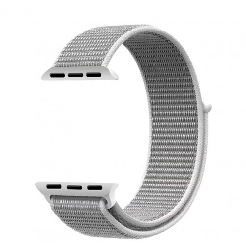 سوار قابل للتبديل لساعة أبل (سلسلة 1-7)، مقاس 42-44 مم رمادي / أبيض سوار قابل للتبديل لساعة أبل (سلسلة 1-7)، مقاس 42-44 مم رمادي / أبيض