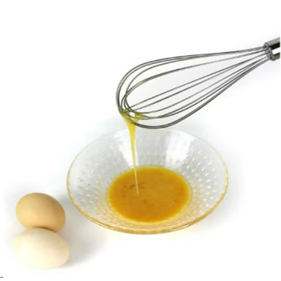 خفاقة البيض فضي 10بوصة (مقاومة للصدأ ستانلس ستيل)