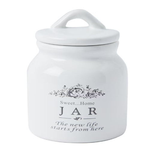 علبة تخزين سكر تحمل عبارة "Sweet Home" أبيض 8.5x10.5سم علبة تخزين سكر تحمل عبارة "Sweet Home" أبيض 8.5x10.5سم