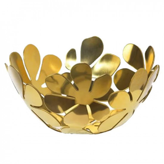 وعاء طعام من الإستانلس ستيل ذهبي 20سم