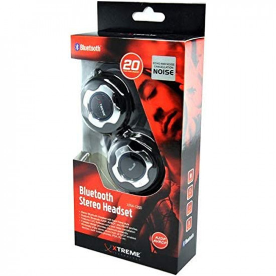 سماعة رأس فوق الأذن لاسلكية بصوت ستيريو تعمل بالبلوتوث مع ميكروفون أسود/فضي سماعة رأس فوق الأذن لاسلكية بصوت ستيريو تعمل بالبلوتوث مع ميكروفون أسود/فضي