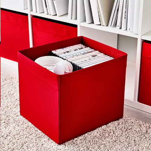 صندوق للتخزين أحمر 33X38X33CM صندوق للتخزين أحمر 33X38X33CM