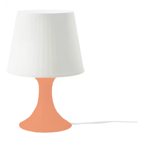 مصباح طاولة أبيض / برتقالي 29سم مصباح طاولة أبيض / برتقالي 29سم