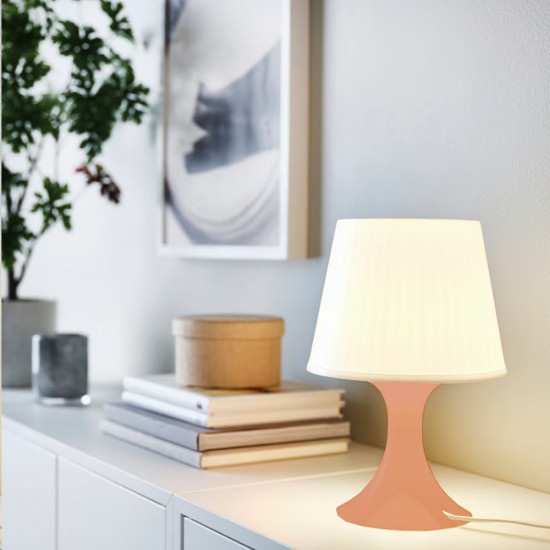 مصباح طاولة أبيض / برتقالي 29سم مصباح طاولة أبيض / برتقالي 29سم