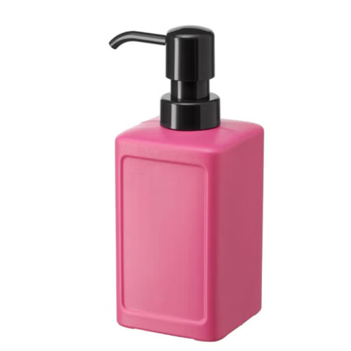 موزع صابون على شكل مستطيل لون وردي موزع صابون على شكل مستطيل لون وردي