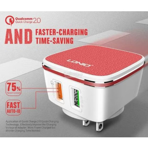 شاحن جداري كوالكوم 3.0 سريع بكابل USB أبيض/أحمر عرض خاص 4.99 شاحن جداري كوالكوم 3.0 سريع بكابل USB أبيض/أحمر عرض خاص 4.99