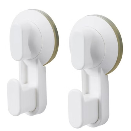 خطاف مزود بأداة امتصاص للتثبيت على الحائط أبيض خطاف مزود بأداة امتصاص للتثبيت على الحائط أبيض