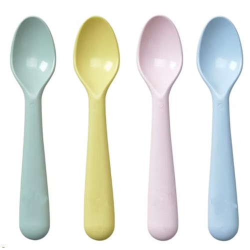 مجموعة من 4 ملاعق تغذية ملونة سهلة التنظيف ومقاومة للبهتان للأطفال - متعددة الألوان مجموعة من 4 ملاعق تغذية ملونة سهلة التنظيف ومقاومة للبهتان للأطفال - متعددة الألوان