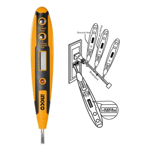 جهاز اختبار الجهد الرقمي Hsdt2201 Ac 100 500V 12 220V مقاس 135 مم × 23 مم × 17 مم جهاز اختبار الجهد الرقمي Hsdt2201 Ac 100 500V 12 220V مقاس 135 مم × 23 مم × 17 مم