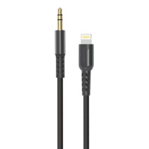 كابل مضفر Lightning إلى AUX أسود كابل مضفر Lightning إلى AUX أسود
