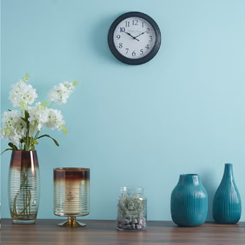 ساعة حائط مستديرة - 23 سم أسود  ساعة حائط مستديرة - 23 سم أسود