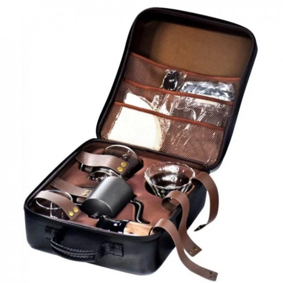 حقيبة أدوات تحضير قهوة V60 ماركة DENX عبارة عن مجموع 12 قطعة حقيبة أدوات تحضير قهوة V60 ماركة DENX عبارة عن مجموع 12 قطعة