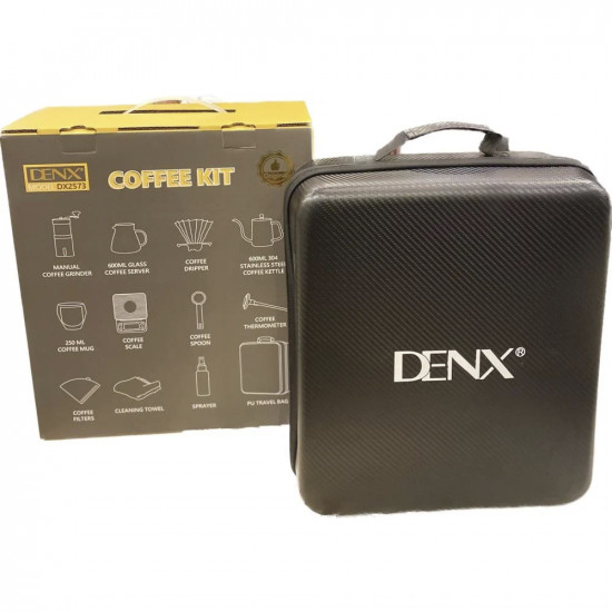 حقيبة أدوات تحضير قهوة V60 ماركة DENX عبارة عن مجموع 12 قطعة حقيبة أدوات تحضير قهوة V60 ماركة DENX عبارة عن مجموع 12 قطعة