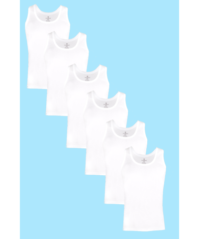 شد 6 حبة فنيلة علاقي قطن 100% ماركة جيلان التركية كود 001