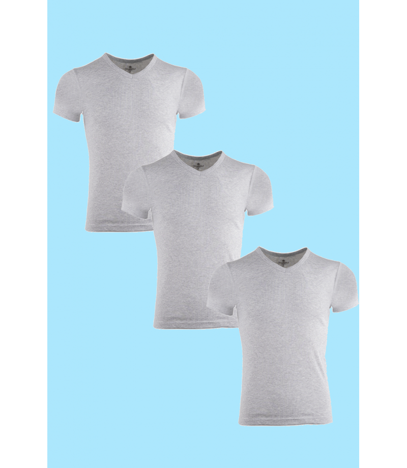 شد 6 حبة فنايل ستريش رقبة V  قطن 100% ماركة جيلان التركية كود 047