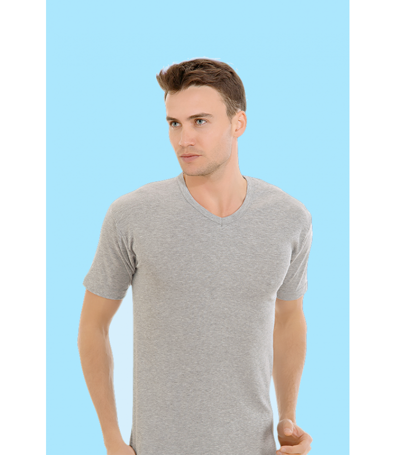 شد 6 حبة فنايل ستريش رقبة V  قطن 100% ماركة جيلان التركية كود 047