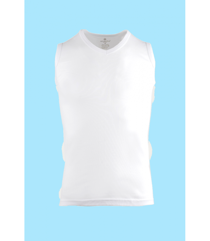 شد 6 حبة فنايل كات رقبة V  قطن 100% ماركة جيلان التركية كود 048