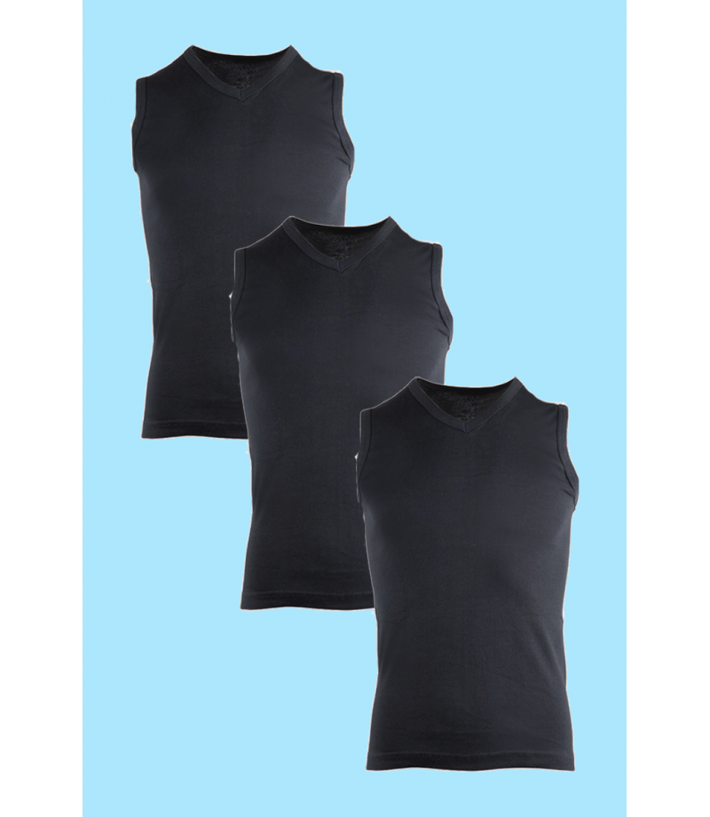 شد 6 حبة فنايل كات رقبة V  قطن 100% ماركة جيلان التركية كود 048