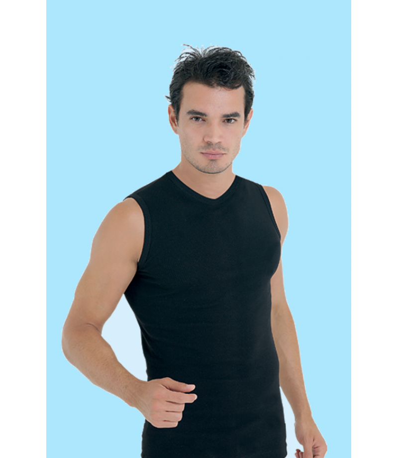 شد 6 حبة فنايل كات رقبة V  قطن 100% ماركة جيلان التركية كود 048