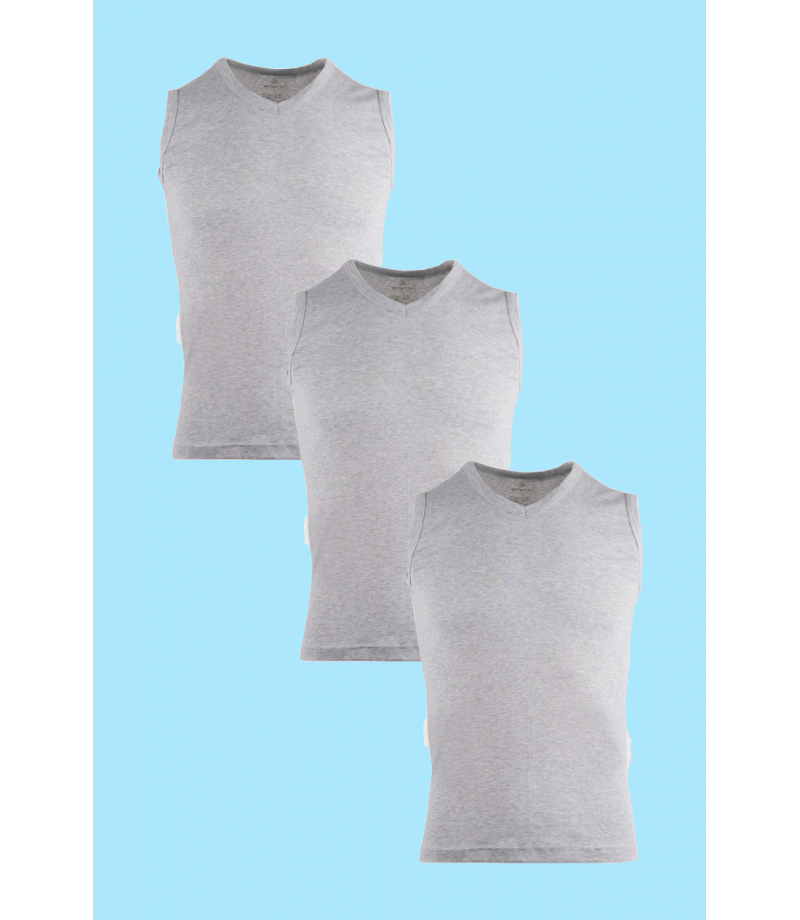 شد 6 حبة فنايل كات رقبة V  قطن 100% ماركة جيلان التركية كود 048