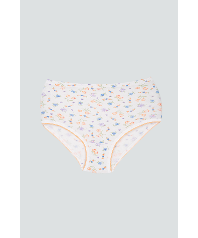 شد 6 حبة كيلوت نسائي مزهر واسع مع دانتيل قطن , قطن 100% ماركة جيلان كود 111