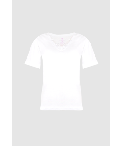 شد 6 حبة فانيلة نسائية ( داخلي خارجي ) مع تطريز واسع في الرقبة قطن 100% وجودة عالية جدا صناعة تركية ماركة جيلان كود 205