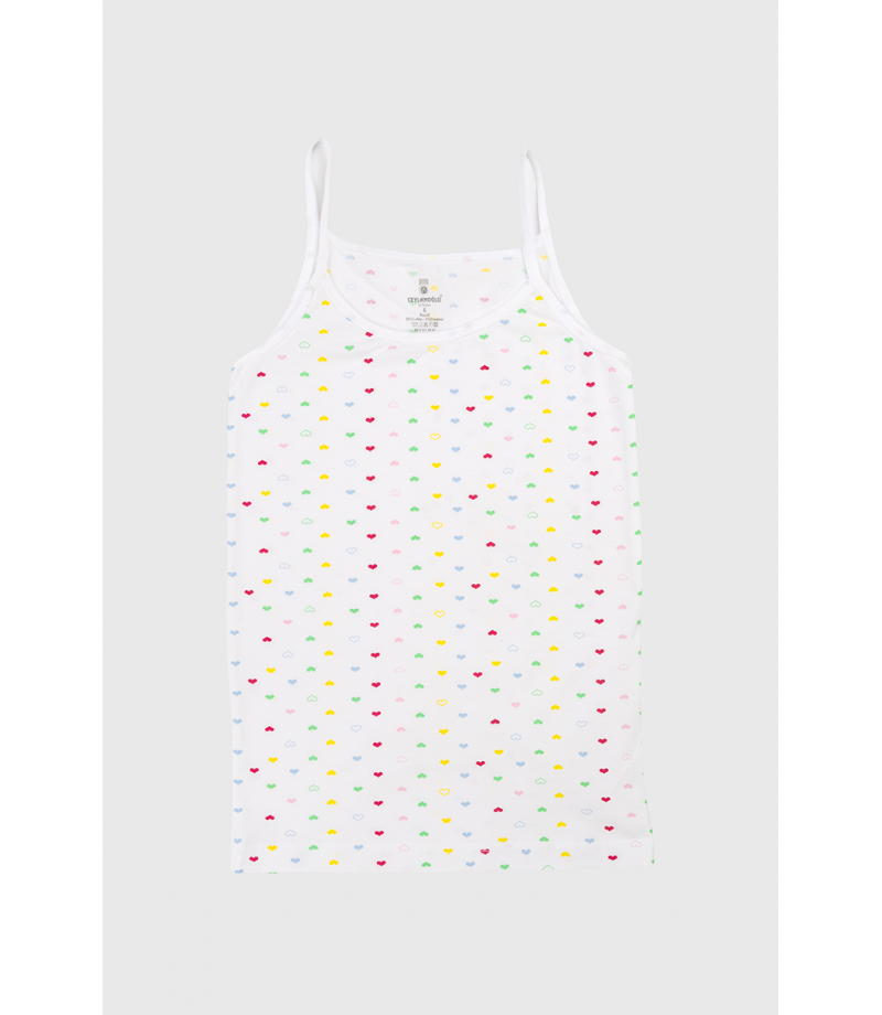 شد 6 حبة فنايل بناتي علاقي خيط ملون قطن 95% ماركة جيلان صناعة تركية كود 336