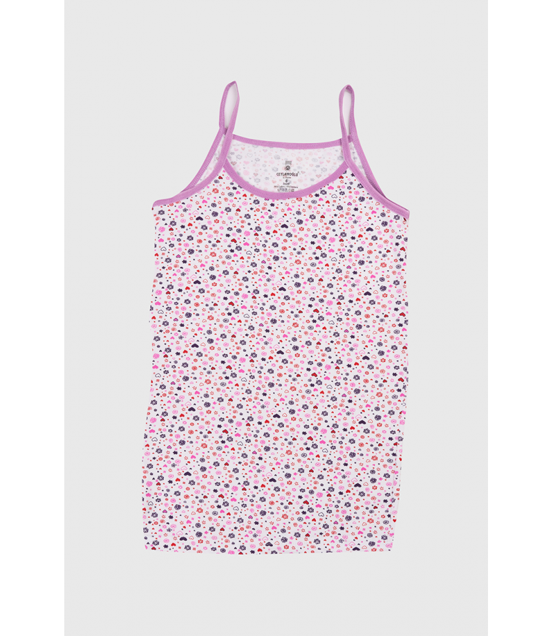 شد 6 حبة فنايل بناتي علاقي خيط ملون قطن 95% ماركة جيلان صناعة تركية كود 336