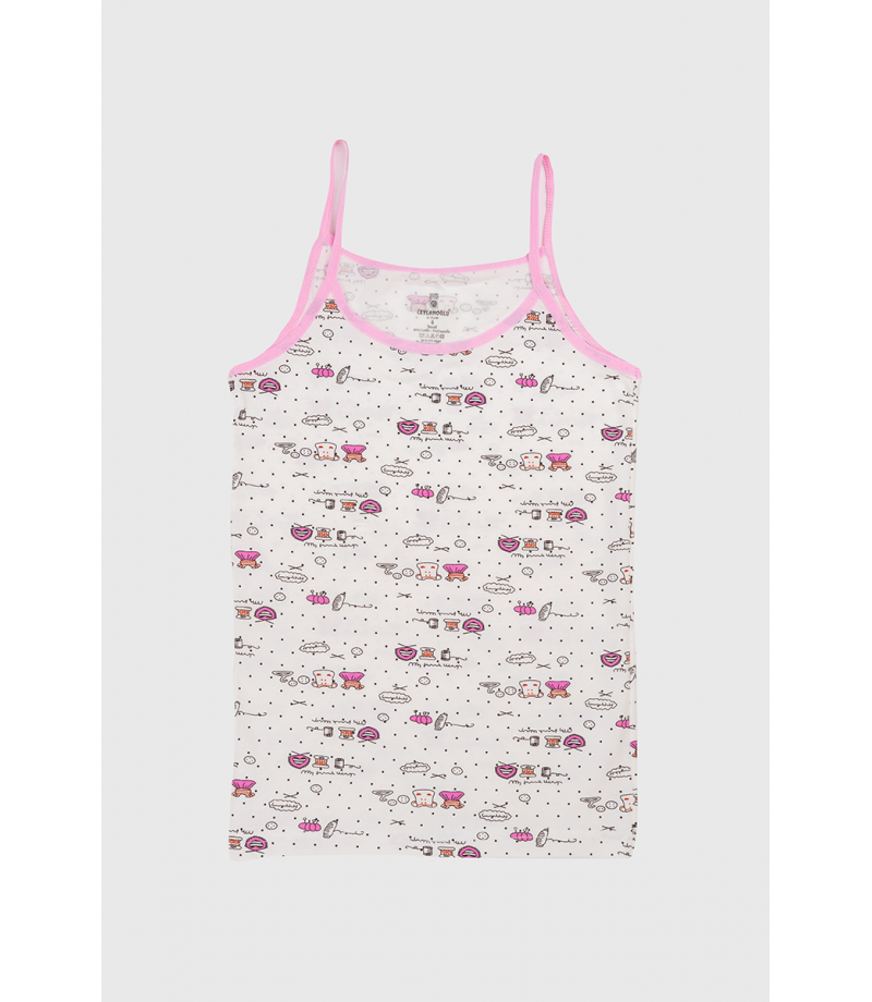 شد 6 حبة فنايل بناتي علاقي خيط ملون قطن 95% ماركة جيلان صناعة تركية كود 336