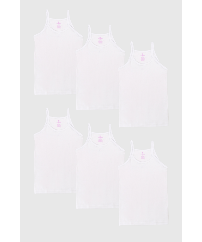 شد 6 حبة فنايل علاقي خيط سادة ماركة جيلان قطن 100% صناعة تركية كود 340