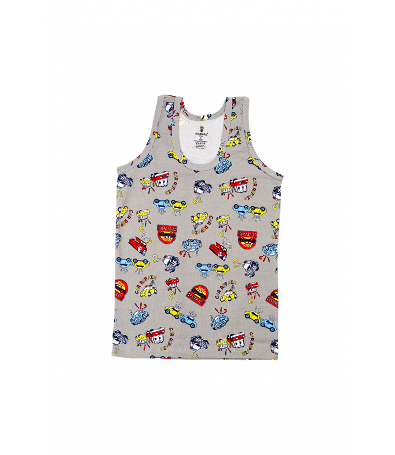 شد 6 حبة فنايل علاقي ولادي ملون قطن 95% صناعة تركية ماركة جيلان كود 346