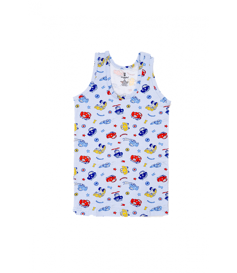 شد 6 حبة فنايل علاقي ولادي ملون قطن 95% صناعة تركية ماركة جيلان كود 346