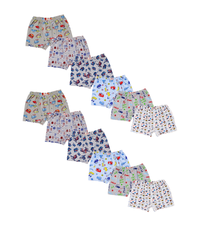 شد 6 حبة شورت ولادي ملون قطن 95% صناعة تركية ماركة جيلان كود 345