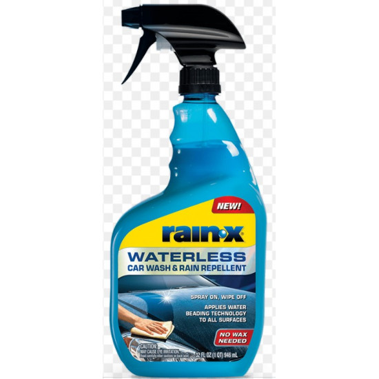 سائل تنظيف السيارة بدون ماء وطارد للمطر Rain-X Waterless - 946 مل سائل تنظيف السيارة بدون ماء وطارد للمطر Rain-X Waterless - 946 مل