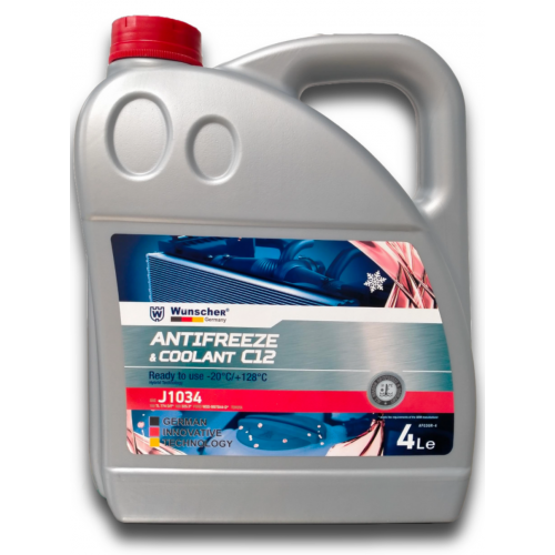 مضاد تجمد ونشر AF100R‑4 – أحمر (C12) – 4 لتر wunscher  مضاد تجمد ونشر AF100R‑4 – أحمر (C12) – 4 لتر wunscher