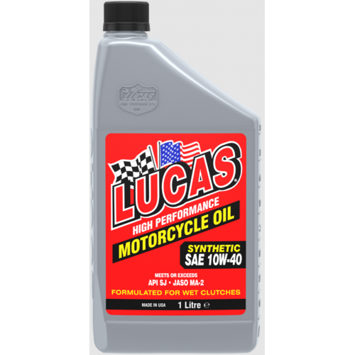 زيت لوكاس Lucas فول سينثتيك 10W‑40 للدراجات النارية – 1 كوارت (946 مل) زيت لوكاس Lucas فول سينثتيك 10W‑40 للدراجات النارية – 1 كوارت (946 مل)