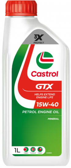 زيت كاسترول GTX 15W‑40 – 1 لتر – API SL / ACEA A3/B3 – زيت معدني Castrol زيت كاسترول GTX 15W‑40 – 1 لتر – API SL / ACEA A3/B3 – زيت معدني Castrol